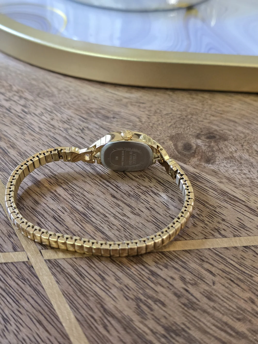 Timex Women's Gold-Tone Bracelet Watch - Elegant Crystal Accents